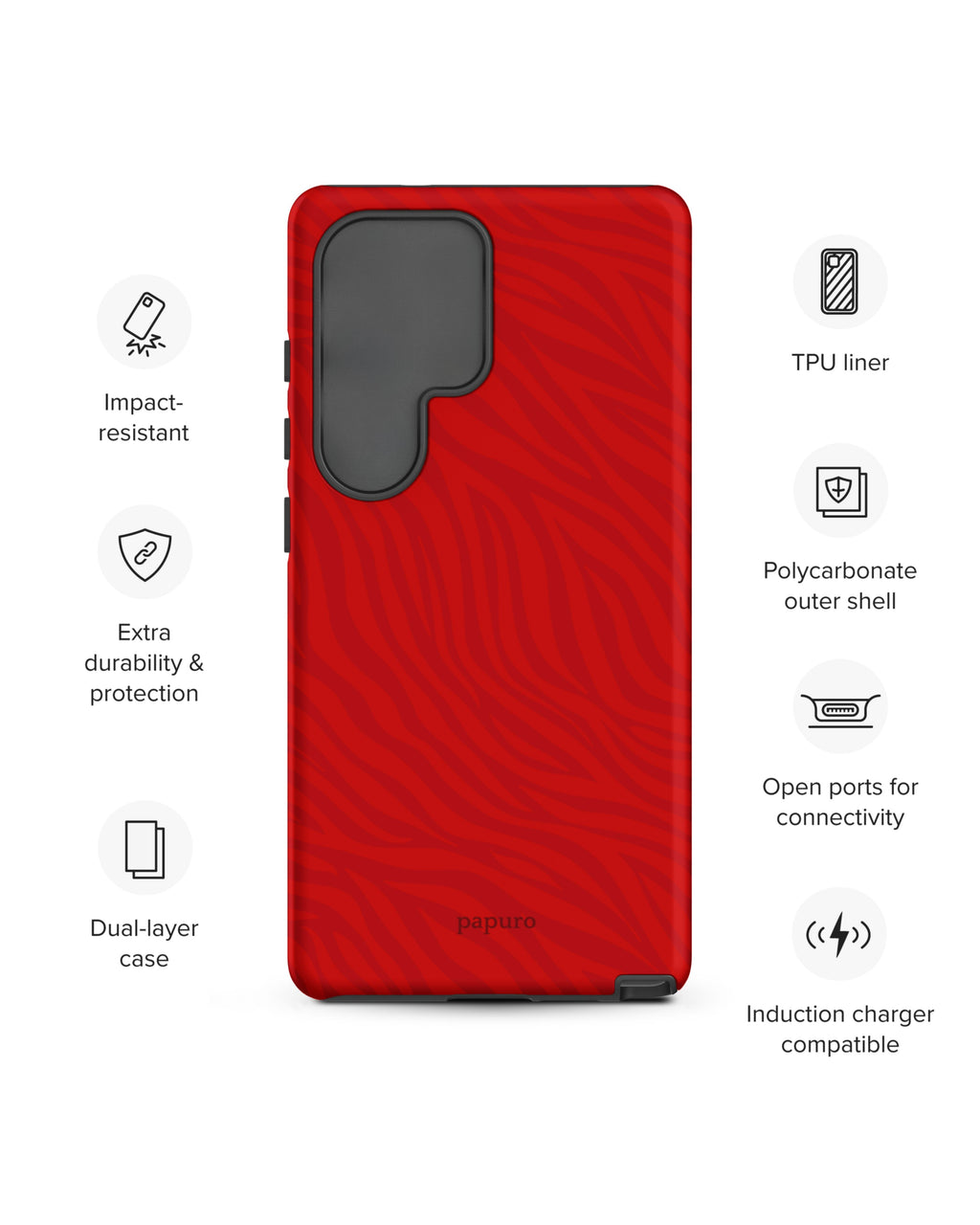 Striped Rouge Samsung Phone Case