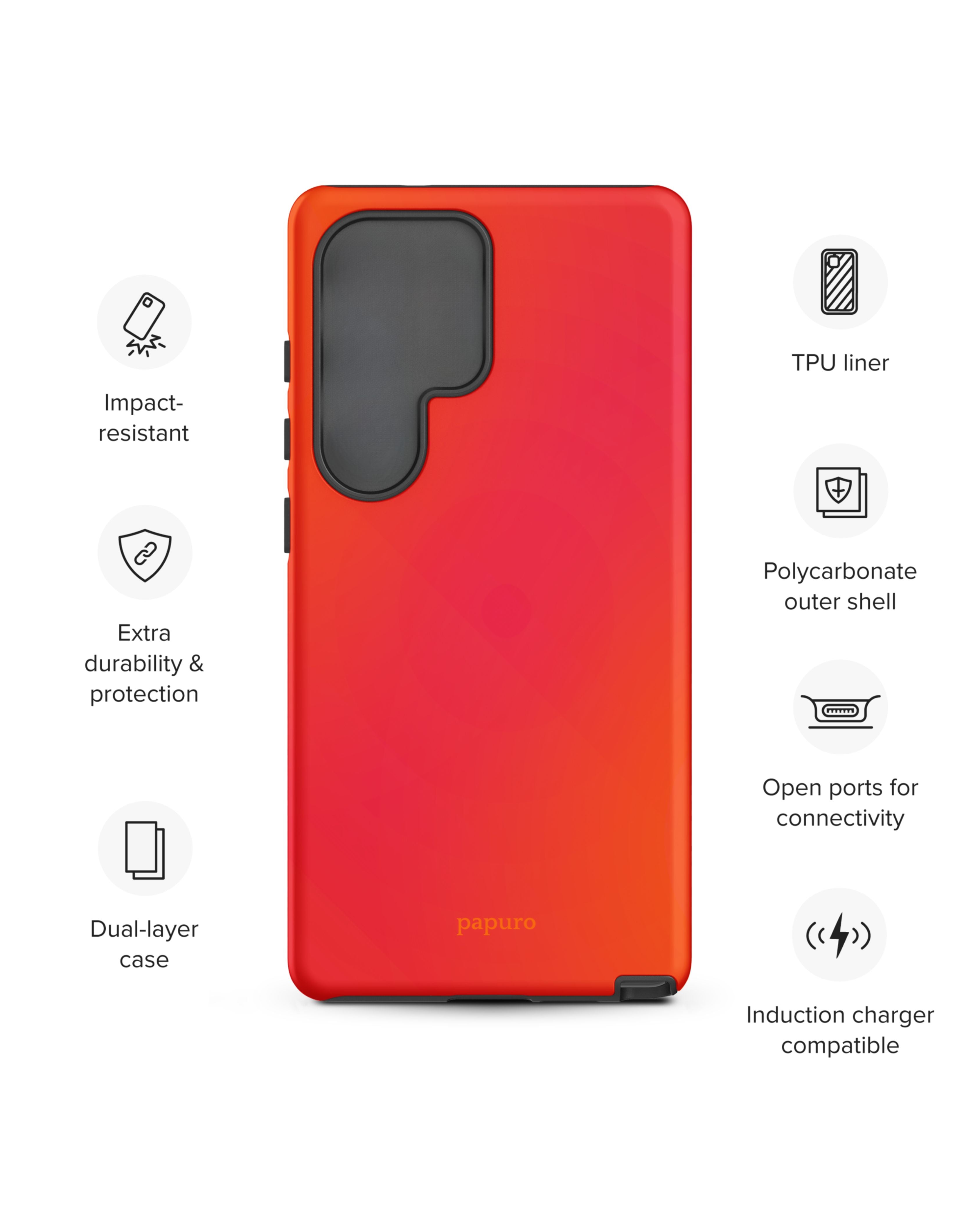Rose Orange Mélange Samsung Phone Case