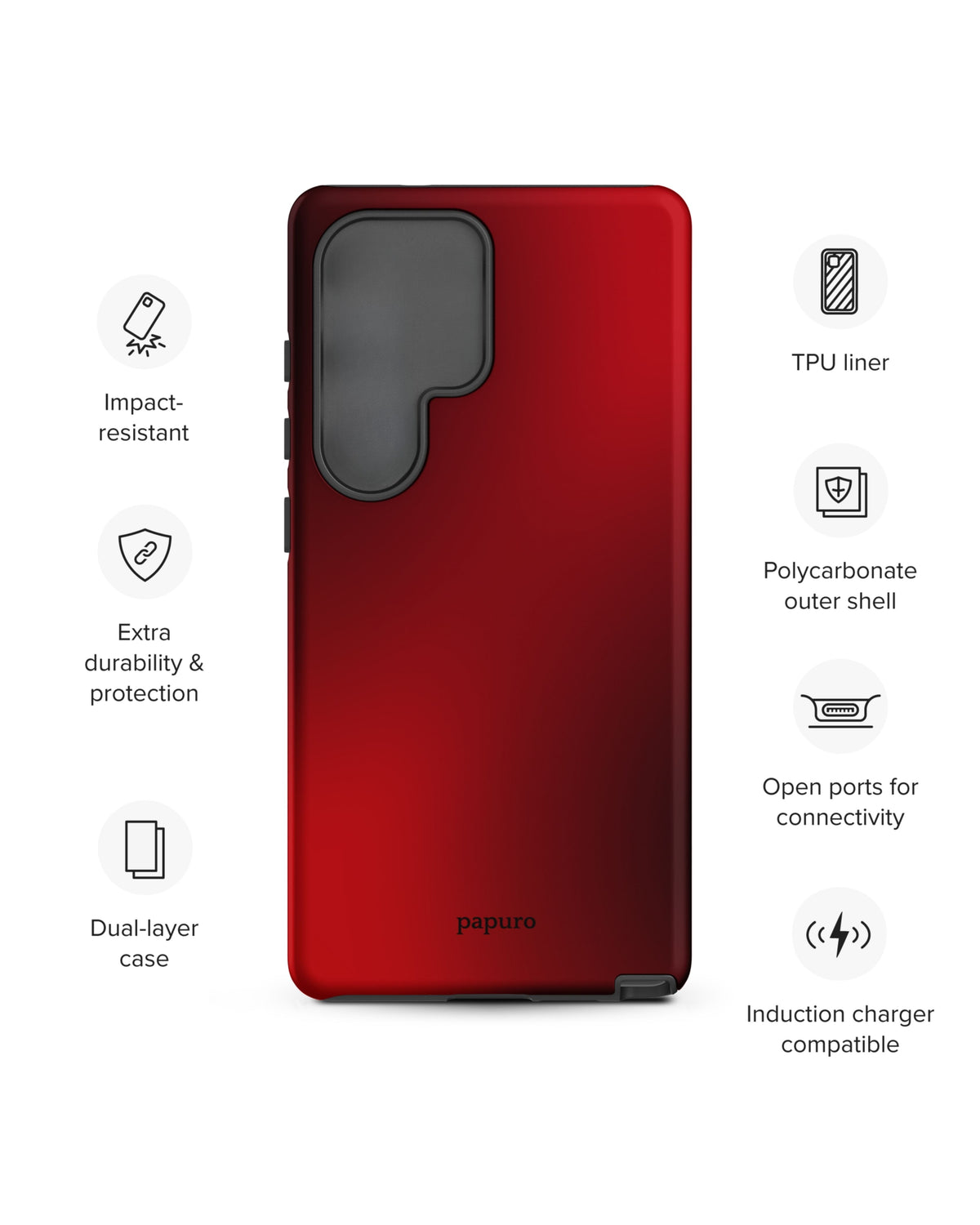 Rouge Noir Mélange Samsung Phone Case