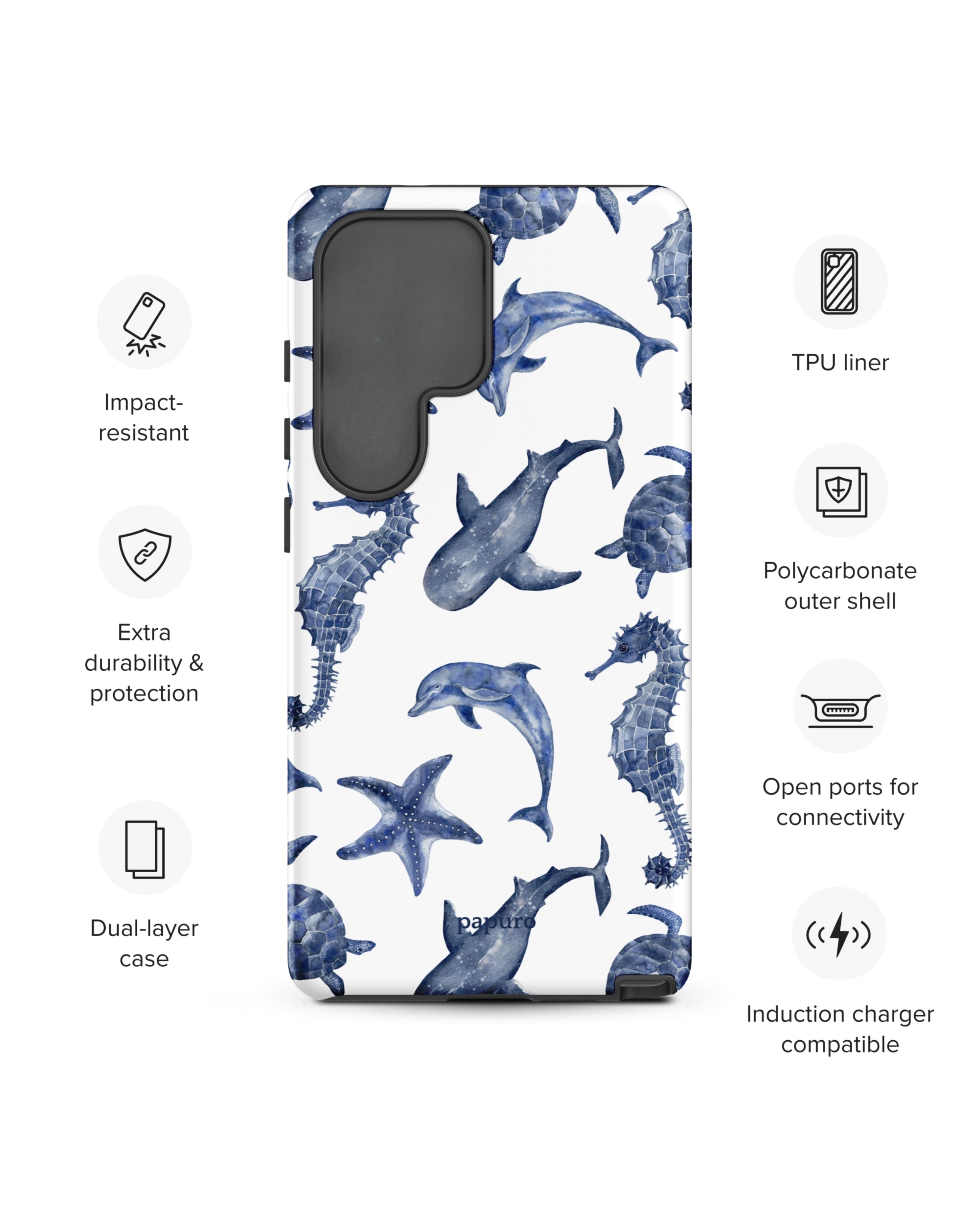 Blue Sea Creatures Samsung Phone Case