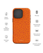 Cheetah Orange iPhone Case