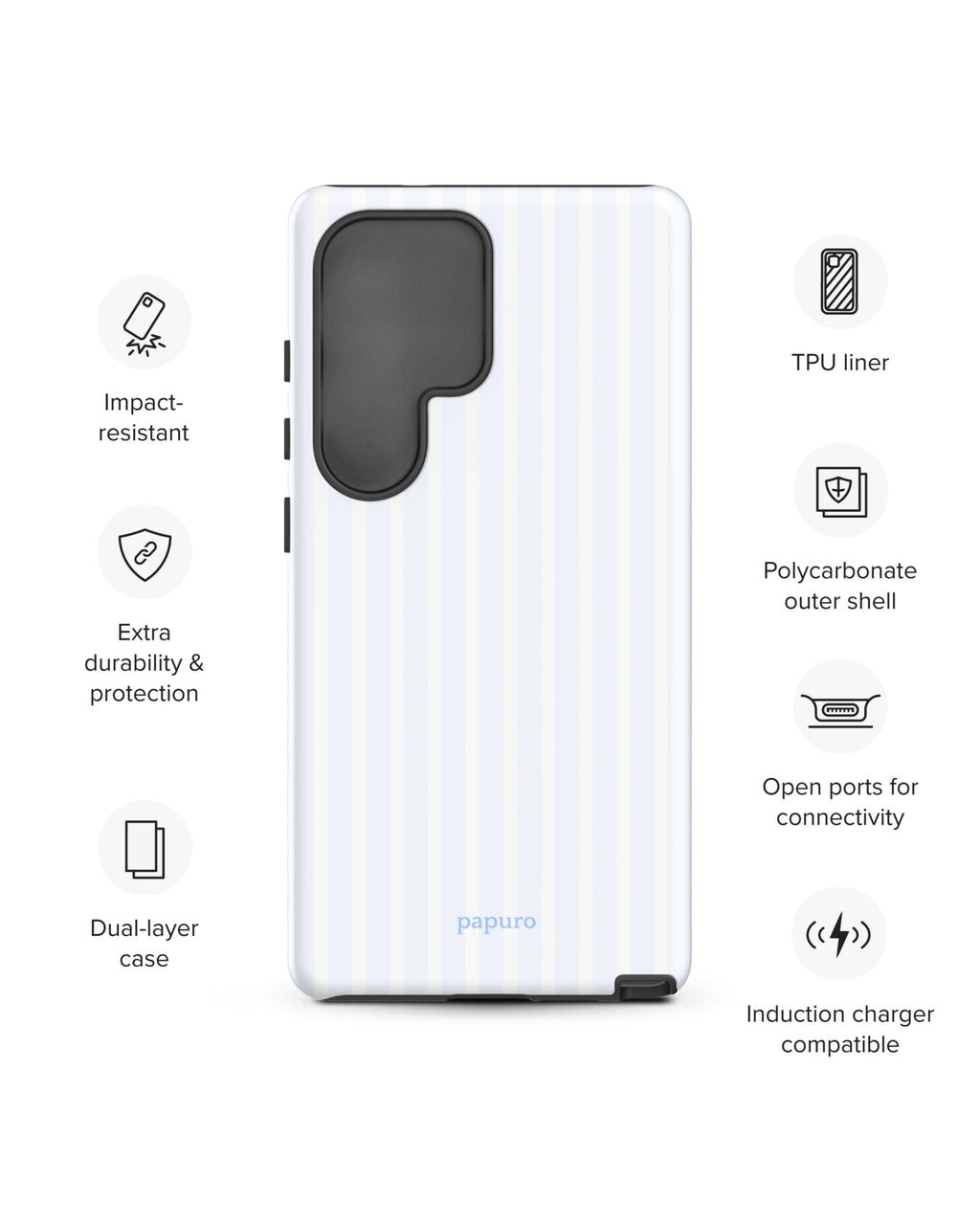Preppy Baby Blue Samsung Phone Case