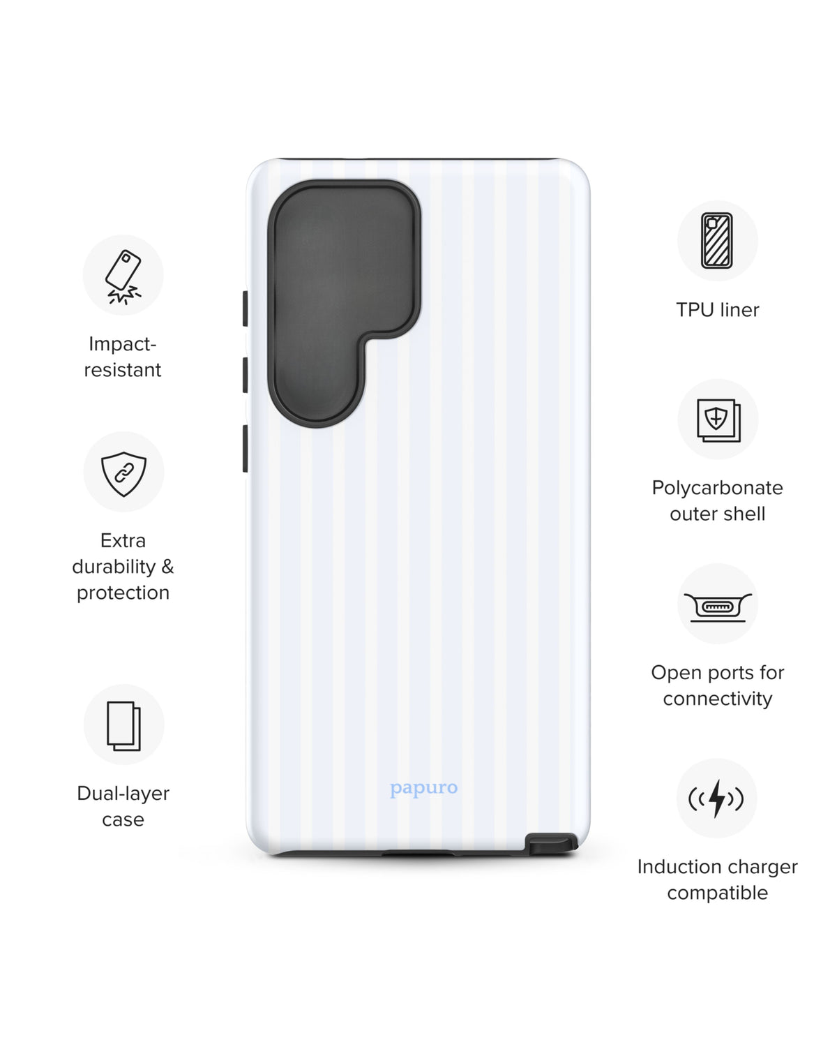 Preppy Baby Blue Samsung Phone Case