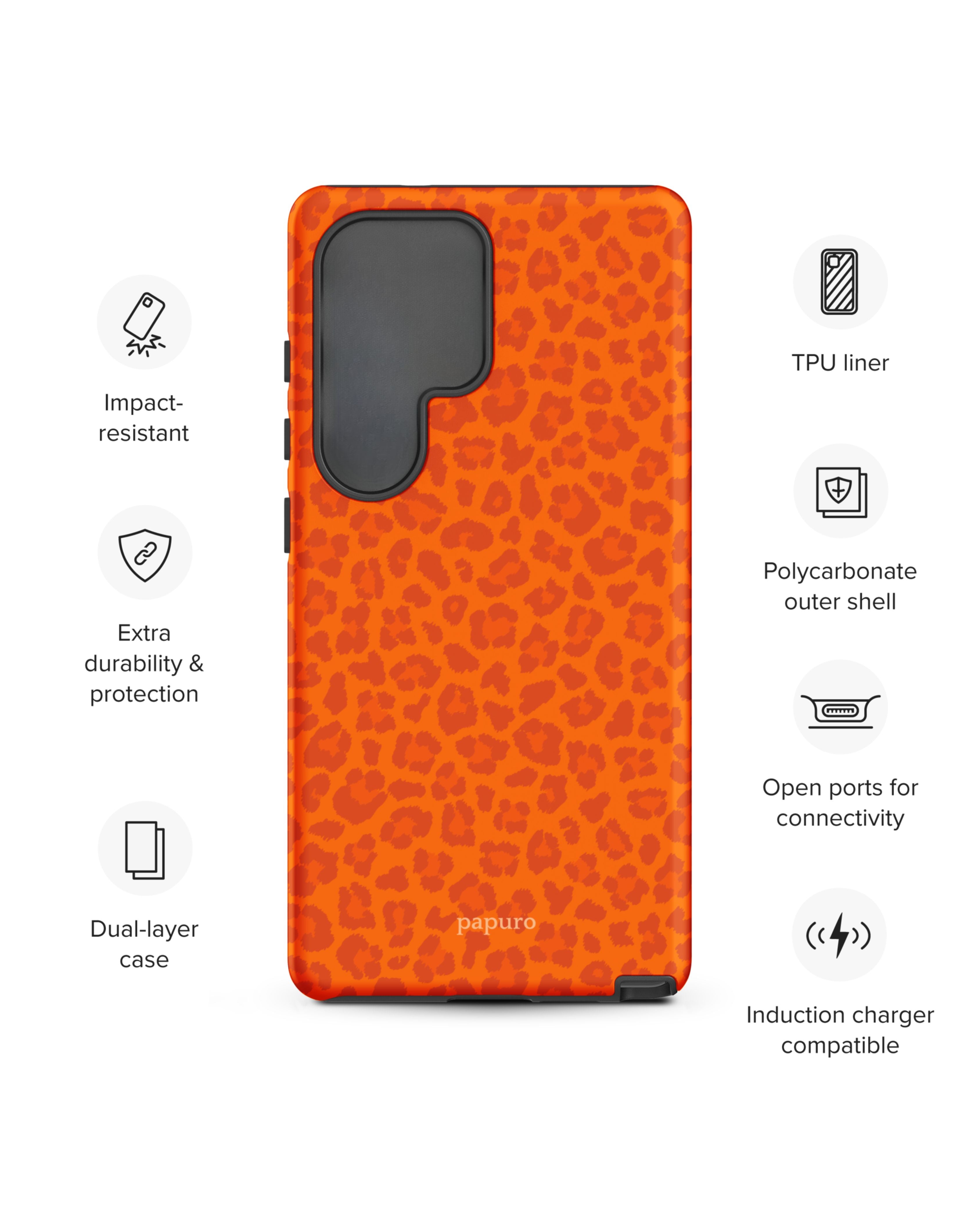 Cheetah Orange Samsung Phone Case
