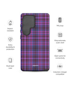 Purple Plaid Samsung Phone Case